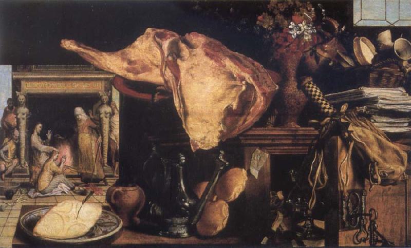 Pieter Aertsen Vanitas still-life in the background Christ in the House of Mary and Martha Sweden oil painting art